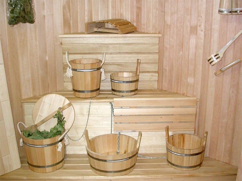 Бондарное изделие и мебель для бани